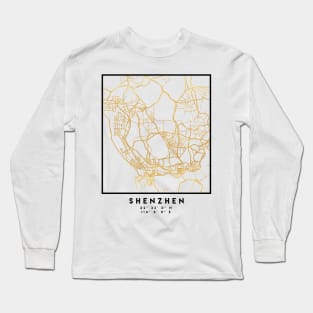 SHENZHEN CHINA CITY STREET MAP ART Long Sleeve T-Shirt